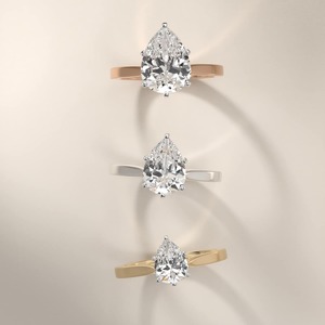 Anillo de compromiso solitario con corte de pera certificado por GIA, 2.06 ct, D VS1, diamante cultivado en laboratorio, en oro sólido de 14K, para regalo. - Product Image 3