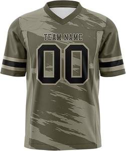 Uniforme de Fútbol Americano Personalizado con Camuflaje, Sublimado, Cuello en V, Manga Corta, Transpirable, Protección UV, Logotipo del Equipo, Nombre y Número - Product Image 1