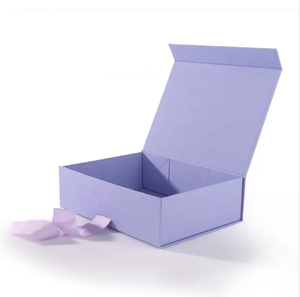 Wholesale <b>Foldable</b> Foil Gift <b>Box</b> UV Advantage Reusable Flat Shipping Folding <b>Box</b> Embossing Ribbon Made Recycled Materials - Product Image 4