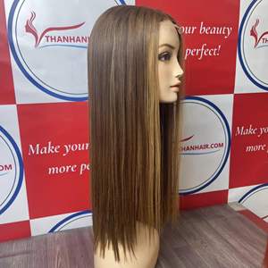Producto caliente Color hueso peluca recta pelo 100% pelucas de cabello humano vietnamita encaje frontal virgen cutícula alineada - Product Image 2