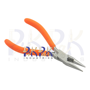 Chaîne Nez W/ Cutter Plier Total L 130mm W/Spring & Matt Foam Handles Fabrication de bijoux Lap Joint Loop Cut Aplatir Forme Wire Plier - Product Image 5