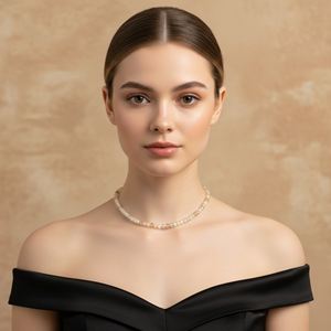 Quartz rutile doré à facettes en forme de boîte en argent sterling plaqué or 18 carats perles ajustables faites à la main collier de mariage classique - Product Image 4