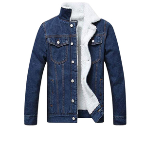 แจ็คเก็ตยีนส์ผู้ชายสีฟ้าอ่อนคุณภาพสูงบุด้วยผ้าฟลานเนล ให้ความอบอุ่น สวมใส่สบาย เหมาะสำหรับทุกวัน - Product Image 5