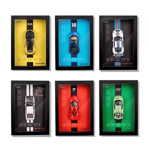 EPT 1: 32 โมเดลรถ 3 มิติ ภาพวาดติดผนัง กล่องโมเดล ของสะสม ของขวัญ ตกแต่งบ้าน กรอบรูปจำลอง - Product Image 1