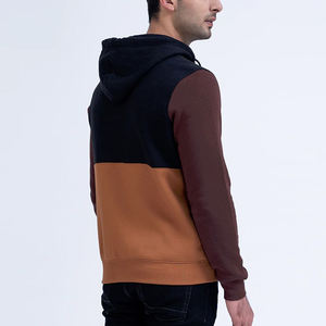 Top tendance entièrement personnalisé hommes fermeture éclair à capuche en couleur unie haute qualité tissu fait hommes fermeture éclair à capuche pour adultes - Product Image 2