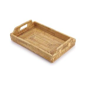 ถาดหวายไม้ไผ่ทำด้วยมือถาดหวายพร้อมหูหิ้วถาดตัดอาหารผนังสูงทำด้วยมืออเนกประสงค์ - Product Image 1