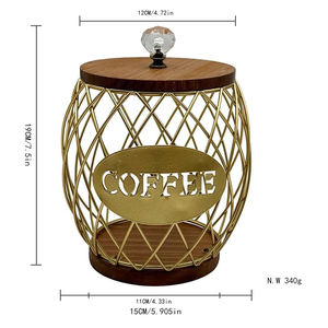 Ironwood café Capsule stockage ananas forme Table cuisine salon panier de rangement décoration de la maison noir enduit dosette de café - Product Image 6