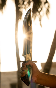 Cuchillo Bowie de Acero de Damasco de Alta Calidad, Personalizado al por Mayor, con Punta de Gota, para Campismo, Supervivencia, Caza, Mango Resistente de Asta de Ciervo, OEM - Product Image 4