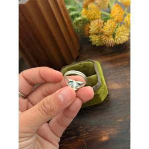 Navajo Handmade Spiny Oyster Sterling <b>Silver</b> Heart <b>Ring</b> Size 6.25 Gemstone <b>Statement</b> <b>Ring</b> Turquoise Geometric Everyday Wear - Product Image 5
