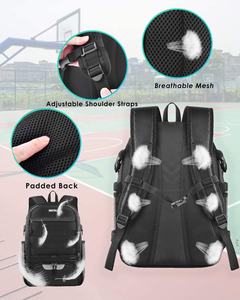 Basketball Backpack with Ball Compartment Rucksack Sports Equipment Bag for Basketball Bags for Unisex - Product Image 5