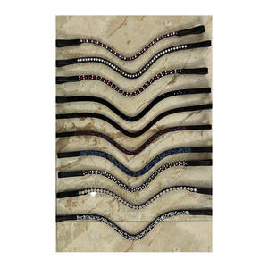 DIY Banda de cejas de cuero en forma de U Cuero genuino de lujo real con canal vacío, equipo de caballo de Venta caliente - Product Image 1