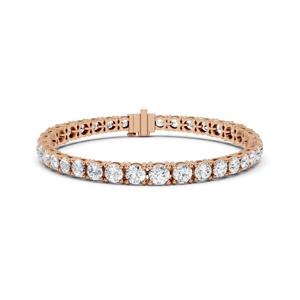 Round Lab Grown IGI Certified 18K Solid <b>Gold</b> Rhodium Plated Women's Trendy Bracelet & <b>Bangle</b> with CVD Diamonds Engagement Gift - Product Image 4