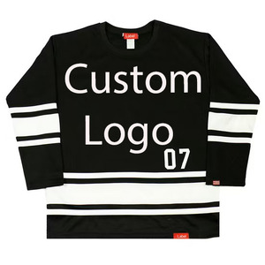 2024 maillot de Hockey sur glace personnalisé de haute qualité adultes unisexe confortable respirant séchage rapide à manches longues surdimensionné Hockey sublimé - Product Image 5