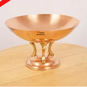 Tazón de servicio de aluminio y metal con acabado dorado de aspecto clásico para restaurante y bar de hotel - Product Image 2