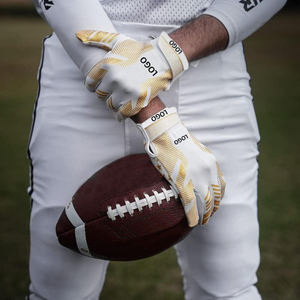 Gants de football américain unisexes antidérapants à séchage rapide avec logo personnalisé gants de sport pour récepteurs de plein air poignées à prix réduit vente en gros - Product Image 4