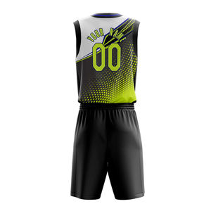 Camisetas y uniformes de baloncesto antibacterianos impresos personalizados reversibles, ropa deportiva de poliéster por sublimación - Product Image 4