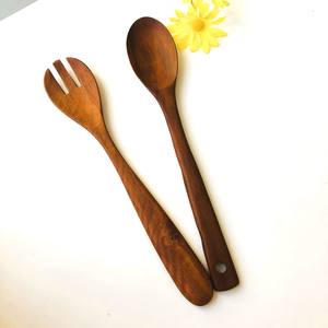 Utensilios de madera longan vietnamitas para cocinar Juego de utensilios de cocina de madera para cocinar - Product Image 5