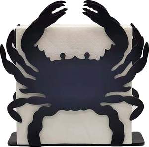 Servilletero de metal de diseño clásico para mesa de comedor, cocina o cafetería, organizador de pañuelos de mesa elegante y duradero - Product Image 2