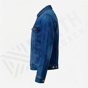 Veste en denim brut teint uni à boutons recouverts pour femmes Prix bas Meilleure qualité Veste élégante à la mode Vêtements de rue Haut - Product Image 3