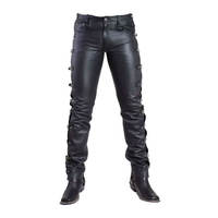 Pantalones de Lona Elegantes, Ajustados, Estilo Biker, para Club, Ropa de Calle, Formales, Vintage, con Cintura Elástica, Resistentes al Viento, Impermeables, con Protección UV, para Hombre