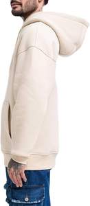 Ensemble de 2 pièces personnalisé grande taille pull jogging coton polaire à capuche pour hommes tenue d'hiver coupe surdimensionnée couleur unie et teinte - Product Image 5