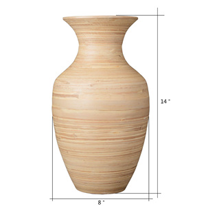 Jarrones Básicos de Bambú y Madera para Interiores, Jarrones Altos de Bambú Beige para Centros de Mesa de Boda - Product Image 6