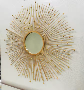 Iron Wrought Sunburst <b>Round</b> <b>Wall</b> <b>Mirror</b> Decoration Wrought iron <b>mirror</b> iron <b>wall</b> <b>mirror</b> - Product Image 1