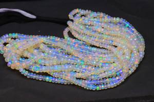 ลูกปัดโอปอลเอธิโอเปียนลูกปัดโอปอลเจียระไนเหลี่ยมเพชรพลอยเรียบลูกปัดโอปอลขนาด3มม. ถึง5มม. - Product Image 4