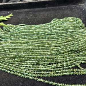 Cadena de cristal de hebra de cuentas de piedra de apatita verde-Joyería de cuentas Premium - Product Image 3