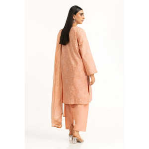 Traje de Verano de 3 Piezas para Mujer, Color Durazno, con Estampado de Laca - Product Image 2