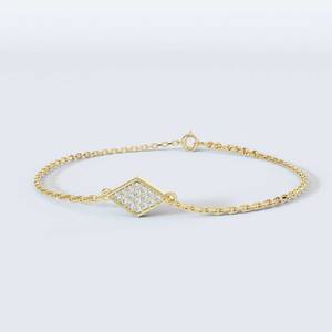 10k Or Massif Rond Lab Grown Diamant Bracelet Lab Grown Poire Diamant De Mariage Rond Brillant Coupe Diamant Bracelet Bijoux - Product Image 1