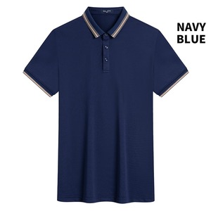 Polo tricoté haute densité poids supérieur corps épais tissu structuré corps sur mesure apparence broderie et patchs personnalisés - Product Image 4