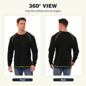 เสื้อแขนยาวสะท้อนแสงเพื่อความปลอดภัย เสื้อทำงานก่อสร้างสำหรับผู้ชาย เสื้อเชื่อมแขนยาวน้ำหนักเบา - Product Image 5