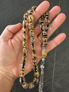 Tasbih en perles de résine faites à la main, perles de prière musulmanes islamiques, Misbaha Subha pour usage spirituel et religieux - Product Image 4
