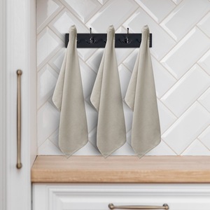 Ensemble de serviettes éponge unilatérales 100% coton conçu sur mesure, torchons de cuisine en bambou tissé à carreaux pour la maison et le commerce - Product Image 2