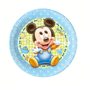 Assiettes jetables Mickey Baby 19,5 cm, 6 pièces, vaisselle de fête pour enfants, célébration d'anniversaire - Product Image 2