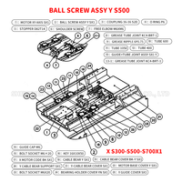 Ball Screw Assy Y S500/S700 Brother S500/S700 Y-axis Ball Screw, Ball Screw untuk Suku Cadang Brother Drill Tap Center