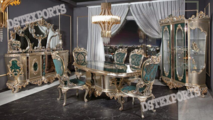 Modern 8 Seater Teak Wood Dining Table Set with Durable Design for Indoor Dining Rooms - Product Image 2