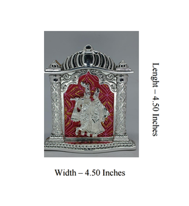 Statue en métal plaqué argent fait à la main Lord Lakshmi pour la décoration de la maison idole de déesse hindoue pour la salle Puja ou les cadeaux de fête - Product Image 4