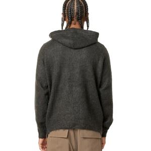 OEM Personnalisé Hommes Casual Pullover Fluffy Mohair Sweat à capuche Brossé Polaire Tissu Jacquard Tricoté pour l'hiver - Product Image 5