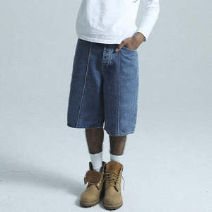 2025ทรงหลวมผ้าฝ้ายสำหรับผู้ชายกางเกงขาสั้นลำลอง - Product Image 4