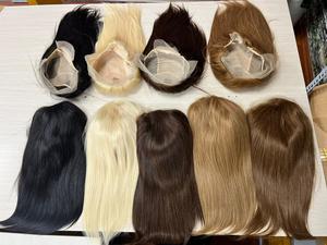 Vente en gros usine 100% cheveux humains belle dentelle frontale 13x4 perruques soyeuses naturelles droites diverses couleurs - Product Image 2