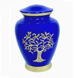 Hermoso diseño de trigo Urnas de cremación de latón India Venta al por mayor Accesorios funerarios Urnas de metal para adultos con precios bajos - Product Image 2