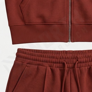 Ensemble de survêtement personnalisé pour homme avec fermeture éclair et motif uni, avec capuche, dernier modèle de vêtements de sport d'entraînement, tenue d'hiver de couleur personnalisée - Product Image 5