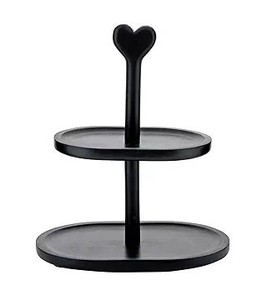 Support à Dessert en Bois Premium à 2 Niveaux avec Poignée en Métal Doré, Présentoir Élégant pour Gâteaux, Cupcakes, Fêtes et Décoration Intérieure - Product Image 5