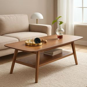Mesa de Centro de Madera de Lujo, Muebles de Diseño para Sala de Estar, Superficie Pulida, Artesanía Artística para Decoración de Hogar Sofisticada - Product Image 4