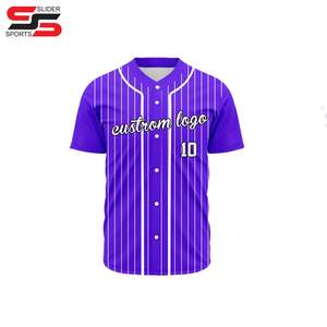 Custom Men Baseball Jersey Sublimation Embroidery Logo Team Name Number Sleeves With Color blocking Design Baseball Uniforms - Product Image 1