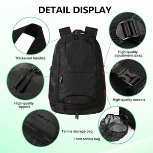 Custom Nylon Sports <b>Backpack</b> for Basketball Football Soccer-Large Capacity Travel Hiking Schoolbag with Reinforced Zippers - Product Image 3