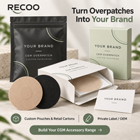 RECOO CGM Overpatch, bande de protection imperméable et respirante pour capteur de surveillance continue du glucose, emballage personnalisé, marque privée, OEM