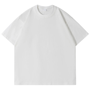 Camiseta de Manga Corta con Cuello Redondo, 220 Gramos, 100% Algodón, Impresión Digital, Anti-Pilling, con Estampado, Blanca, Corte Holgado para Hombre - Product Image 1
